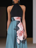 Elegant Maxi Dress with Floral Pattern