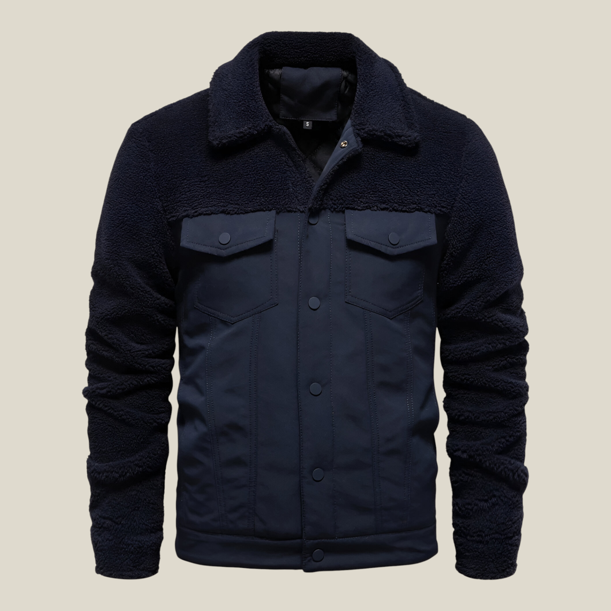 Zweifarbige Fleece Stoffjacke-Concept Fashion Lab