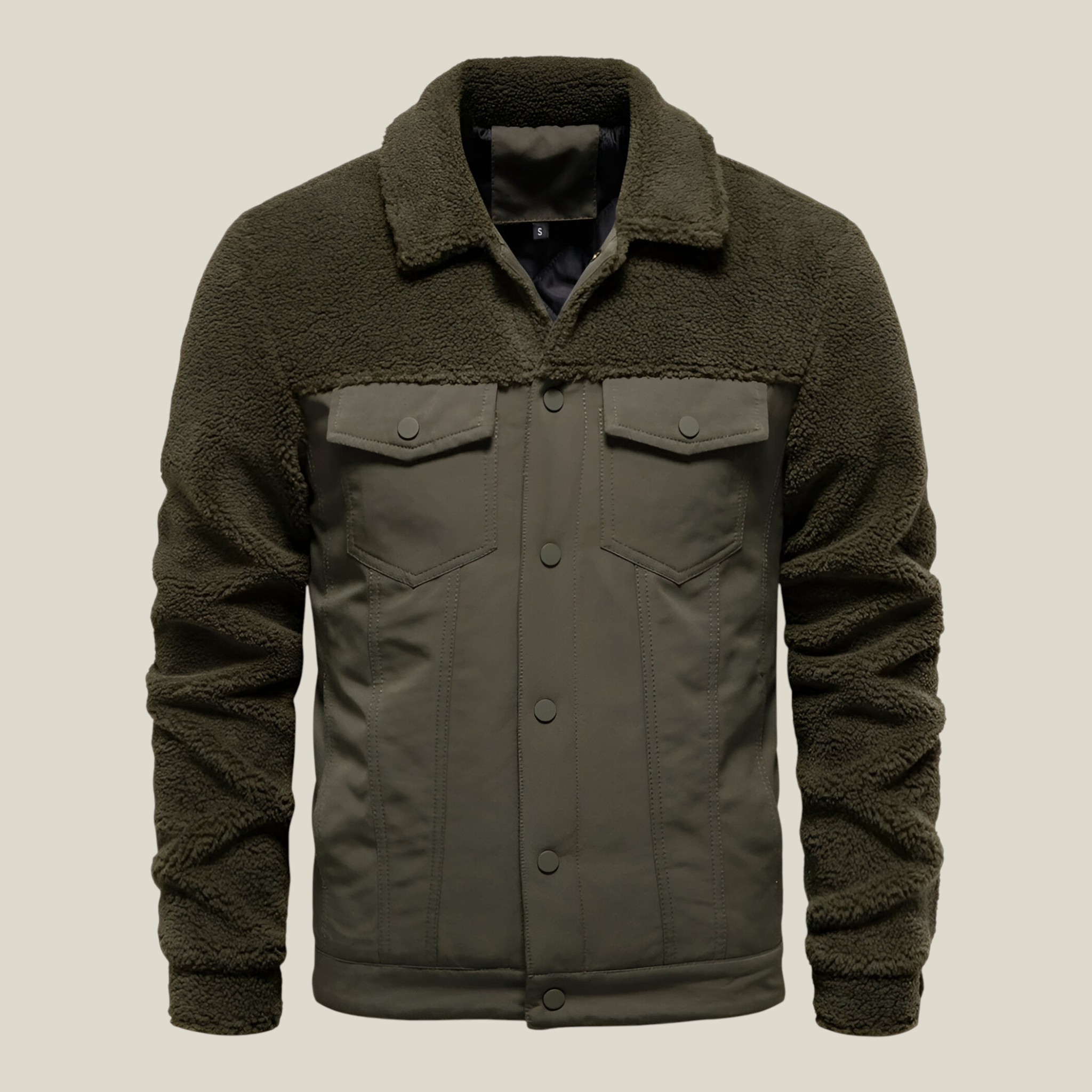 Zweifarbige Fleece Stoffjacke-Concept Fashion Lab