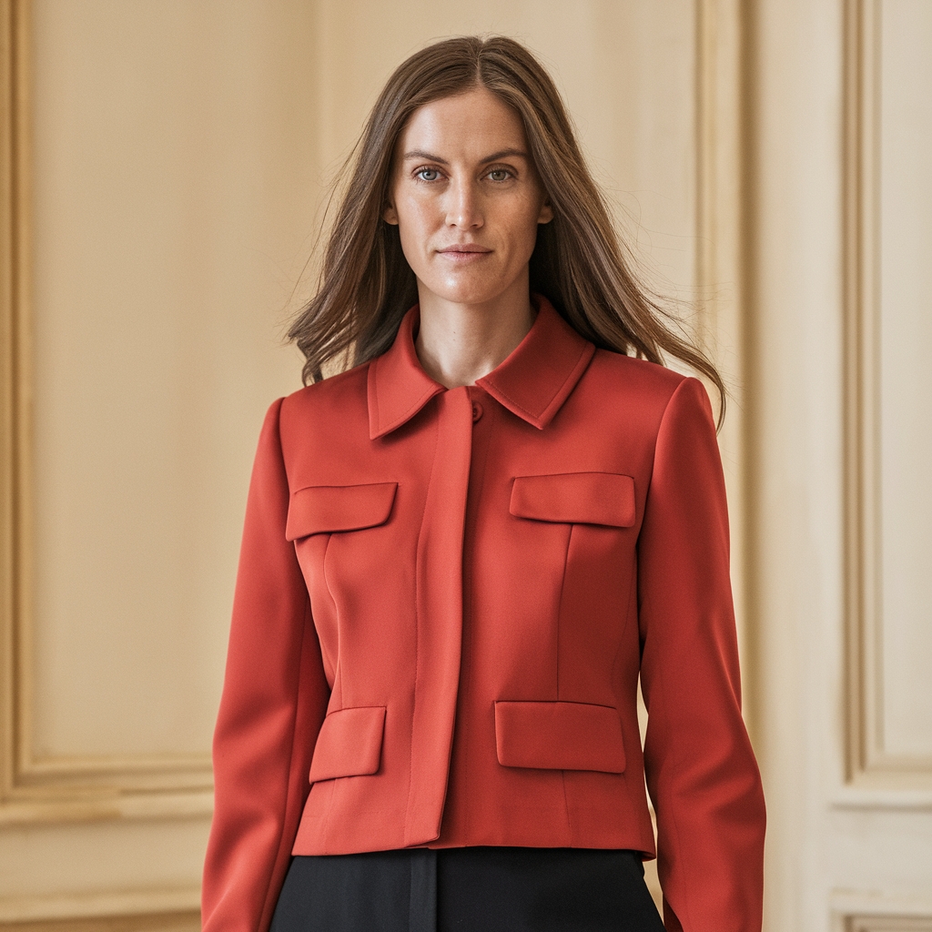 Scarlet | Kurzer roter Blazer für Damen