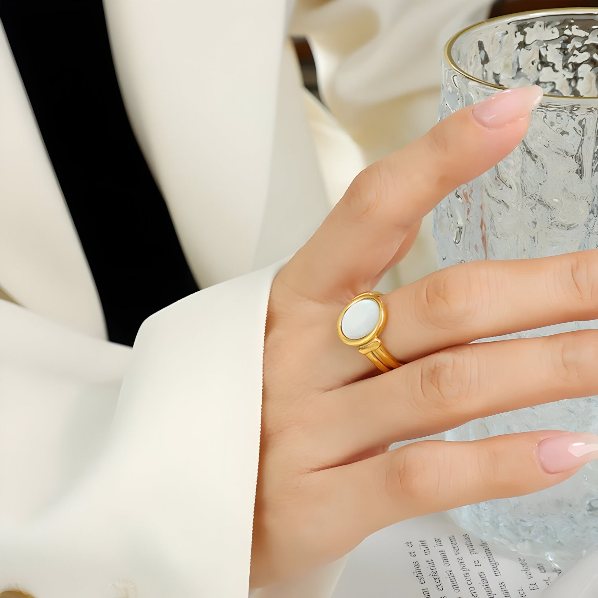 Laura | Ring mit Muschelringen - - - Concept Fashionlab