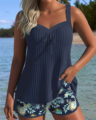 Muse® | Gestreifter Tankini mit zweigeteiltem Strandunterteil