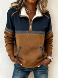 Stilvoller und bequemer Pullover mit Reißverschluss Damen