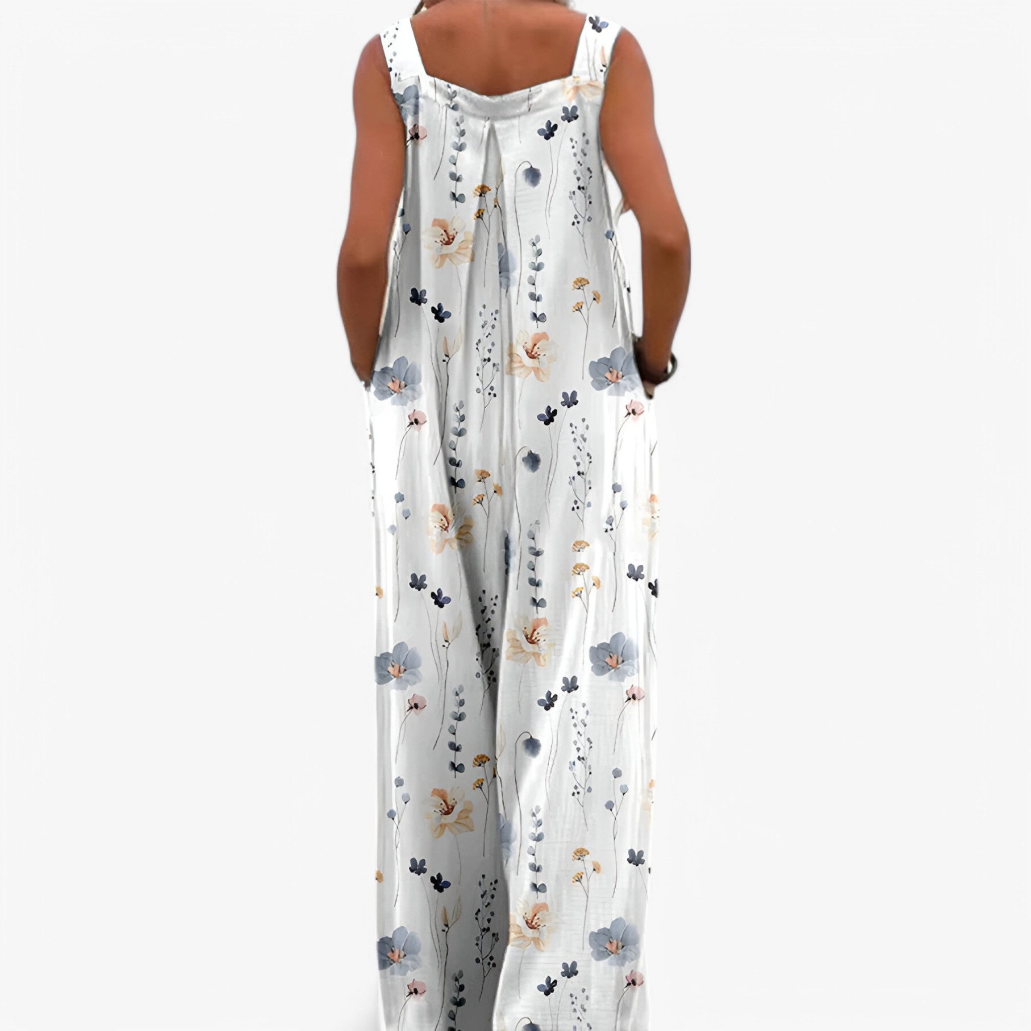 Ärmelloser Jumpsuit mit Blumenmuster Damen - - Jumpsuit - Concept Fashionlab