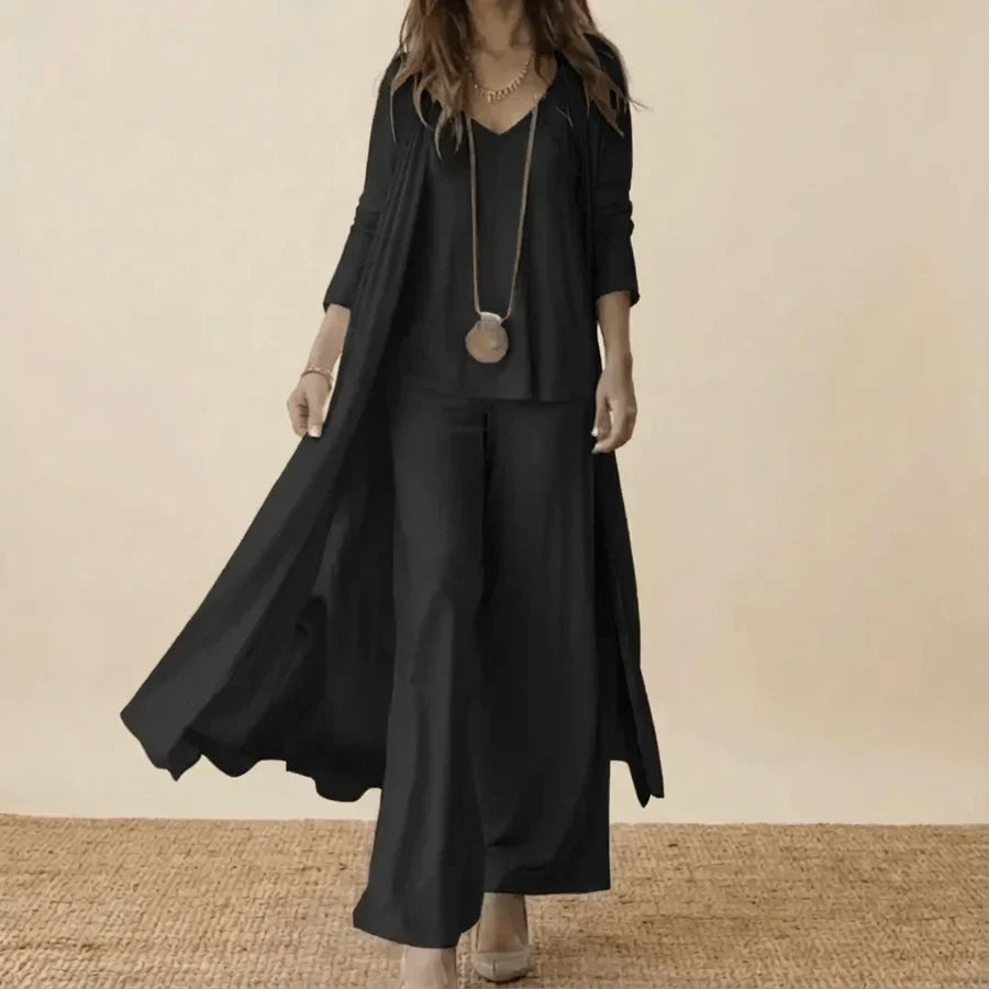 Raquel | Elegantes dreiteiliges Set - Schwarz - - Margaret & Rose