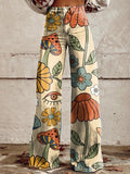 Zora Retro-Jeans mit weitem Bein im Blumenmuster – Vintage-inspiriertes Denim mit auffälligem Blumenprint
