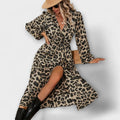 Leopardendruck-Kleid – Chic, stilvoll und mühelos Damen