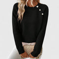 Strickpullover mit Knopfdetail
