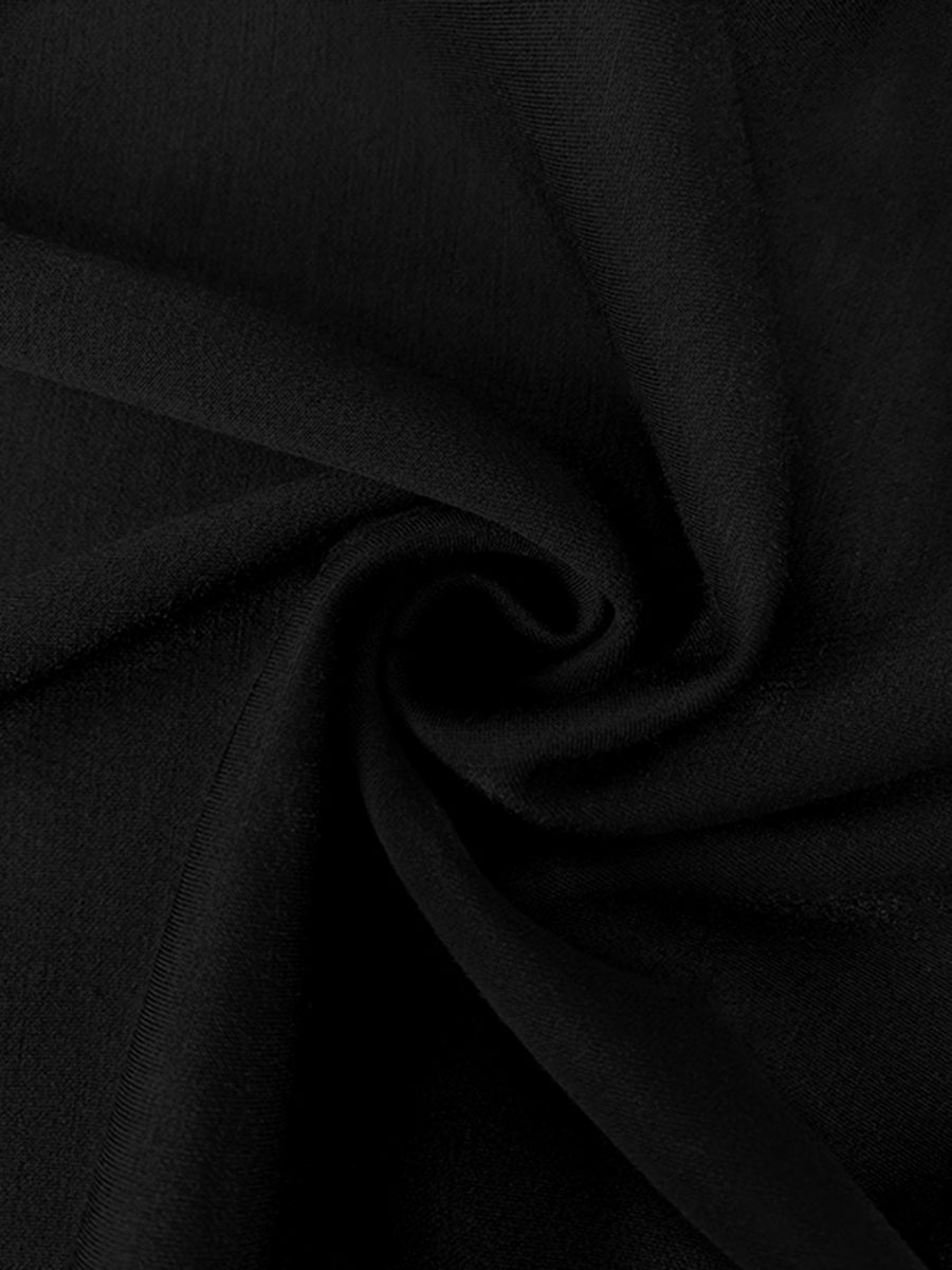Maxikleider mit Stehkragen, lockeren Puffärmeln, geknöpft und seitlich geschlitzt - - Maxi Dress - Concept Fashionlab