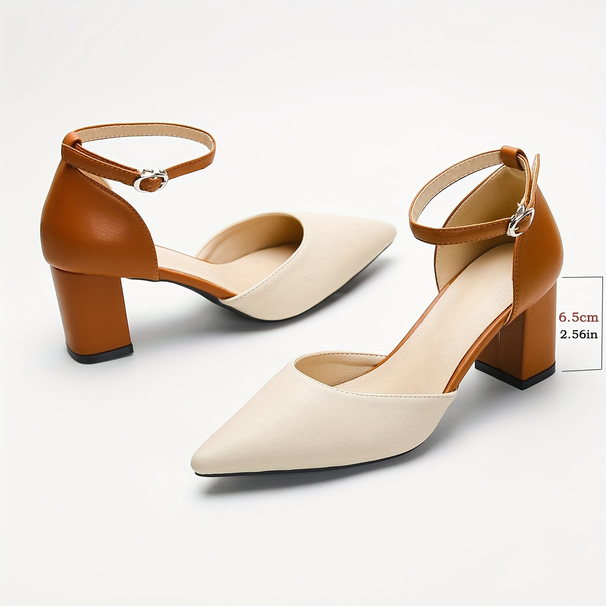 Damen Marielle Zweifarbige Riemchen-High-Heels – Schlanker, - - Damen > Sandalen > Absatz - Concept Fashionlab