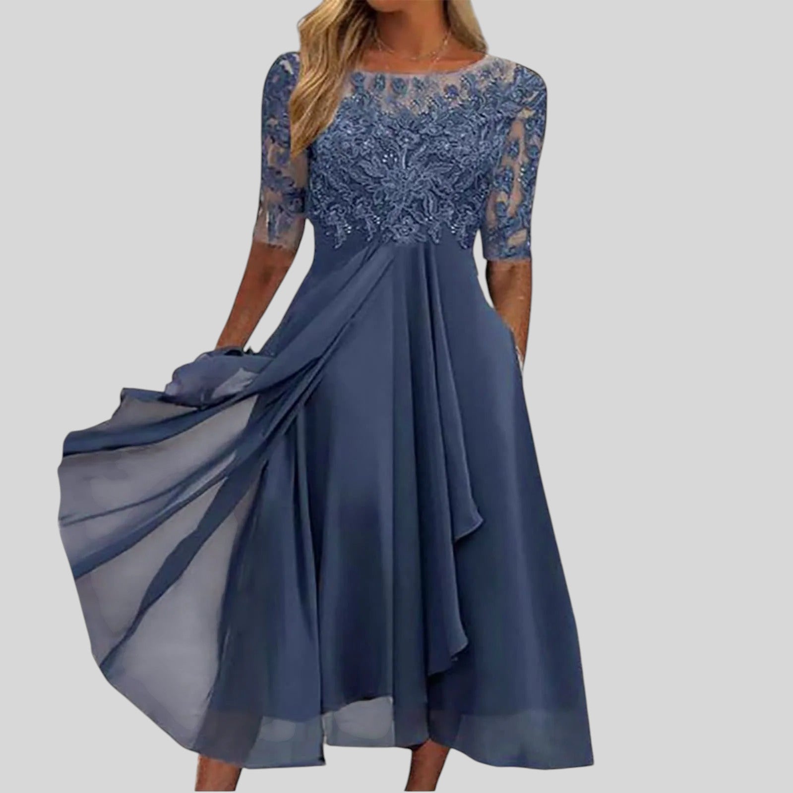 Zaria – Das schmeichelhafte Spitzen-Midikleid - - - Cow Clothing