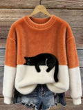 Cassey Katzen-Strickpullover – Ultraweich, kuschelig und schnurrperfekt für den Alltag