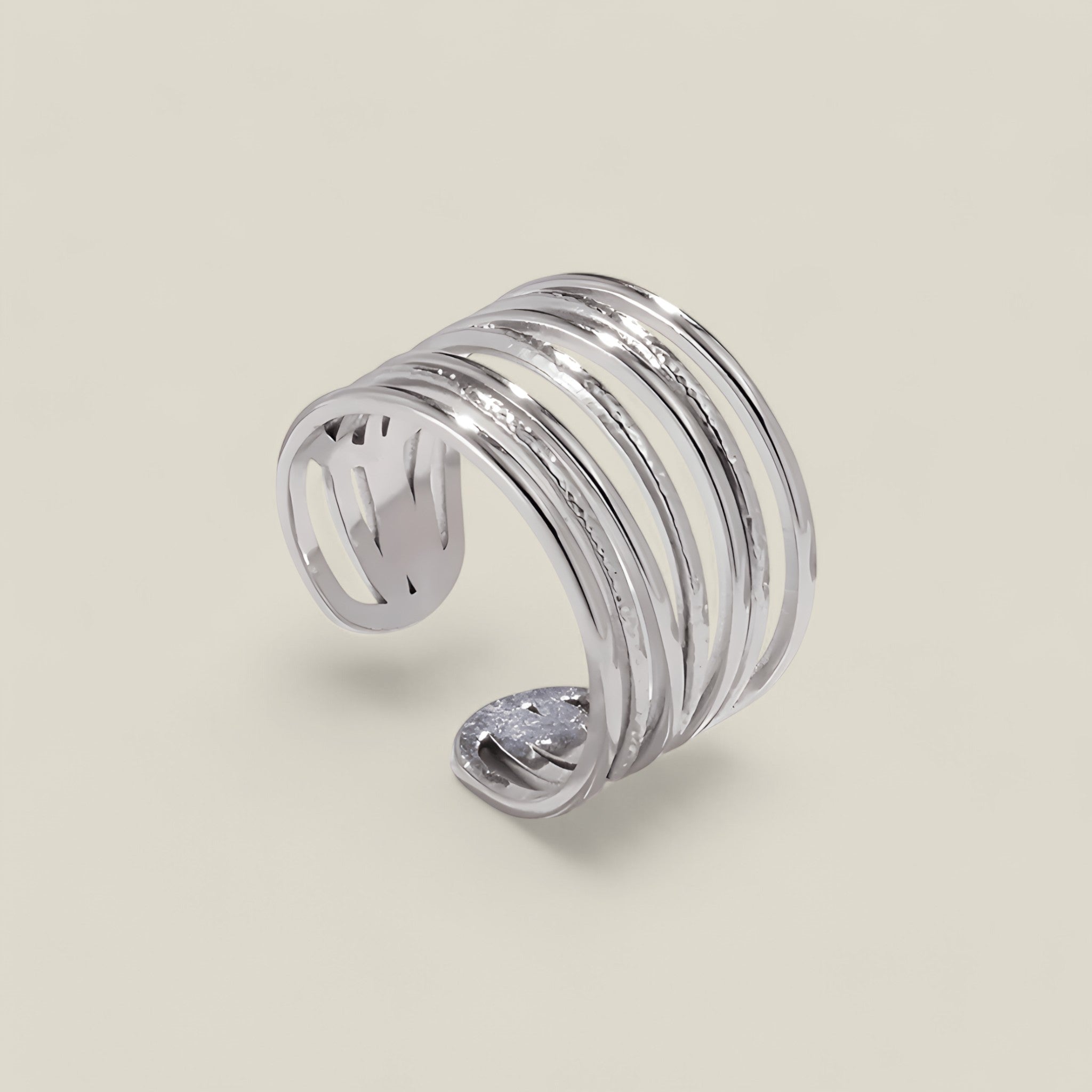 Lillian | Eleganter Cascading Ring - Silber - - Concept Fashionlab