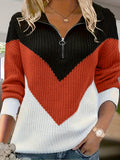 Stilvoller Pullover mit Reißverschluss Damen
