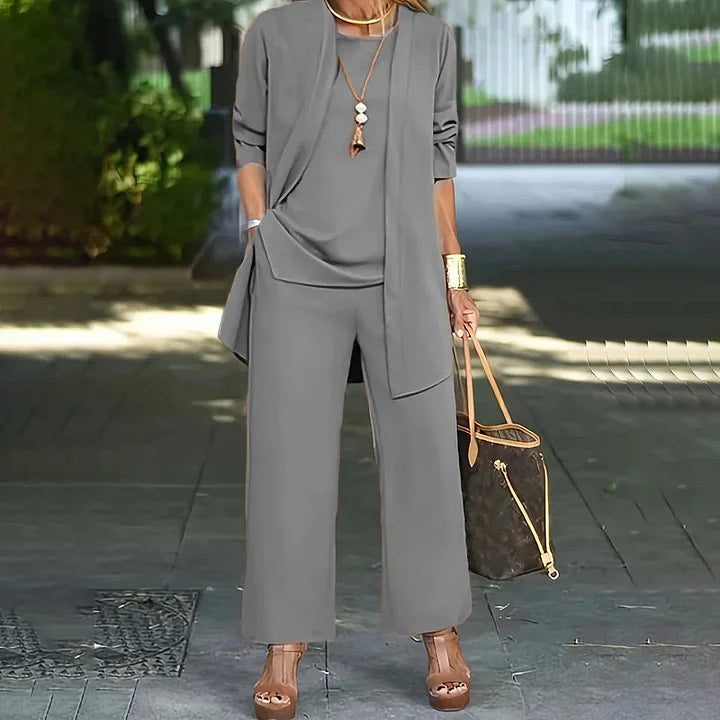 Kaevia™ – 3-teiliges Lounge-Set in lockerer Passform - Grau - Sets - Anna & Rose Tampa