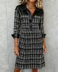 Stilvolles Kleid mit Knopfverschluss Damen