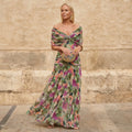 Damen Elegantes Buntes Kleid