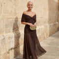 Damen Elegantes Braunes Kleid