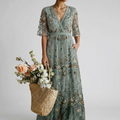 EVADNE | FLORALES MAXIKLEID