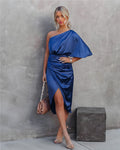 Damen Ein-Schulter-Party-Kleid