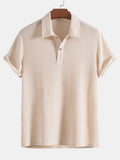 Herren Premium Waffelstrick-Poloshirt