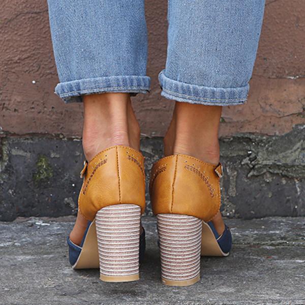 Damen T-Träger-Blockabsätze - - Damen > Heels - Concept Fashionlab