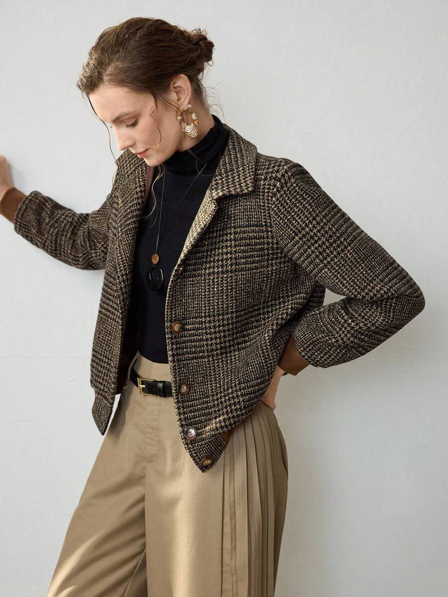 Blythe Cropped Tweed Jacket — Effortlessly Chic - - Jacket - Concept Fashionlab