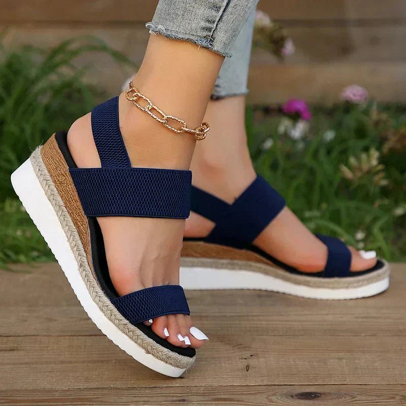 Melyora | orthopädische Plattformsandalen - Blau - Sandals - Concept Fashionlab