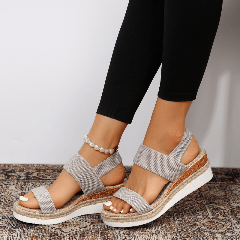 Melyora | orthopädische Plattformsandalen - Grau - Sandals - Concept Fashionlab