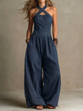 Bianca | Eleganter Overall mit Crossover-Ausschnitt