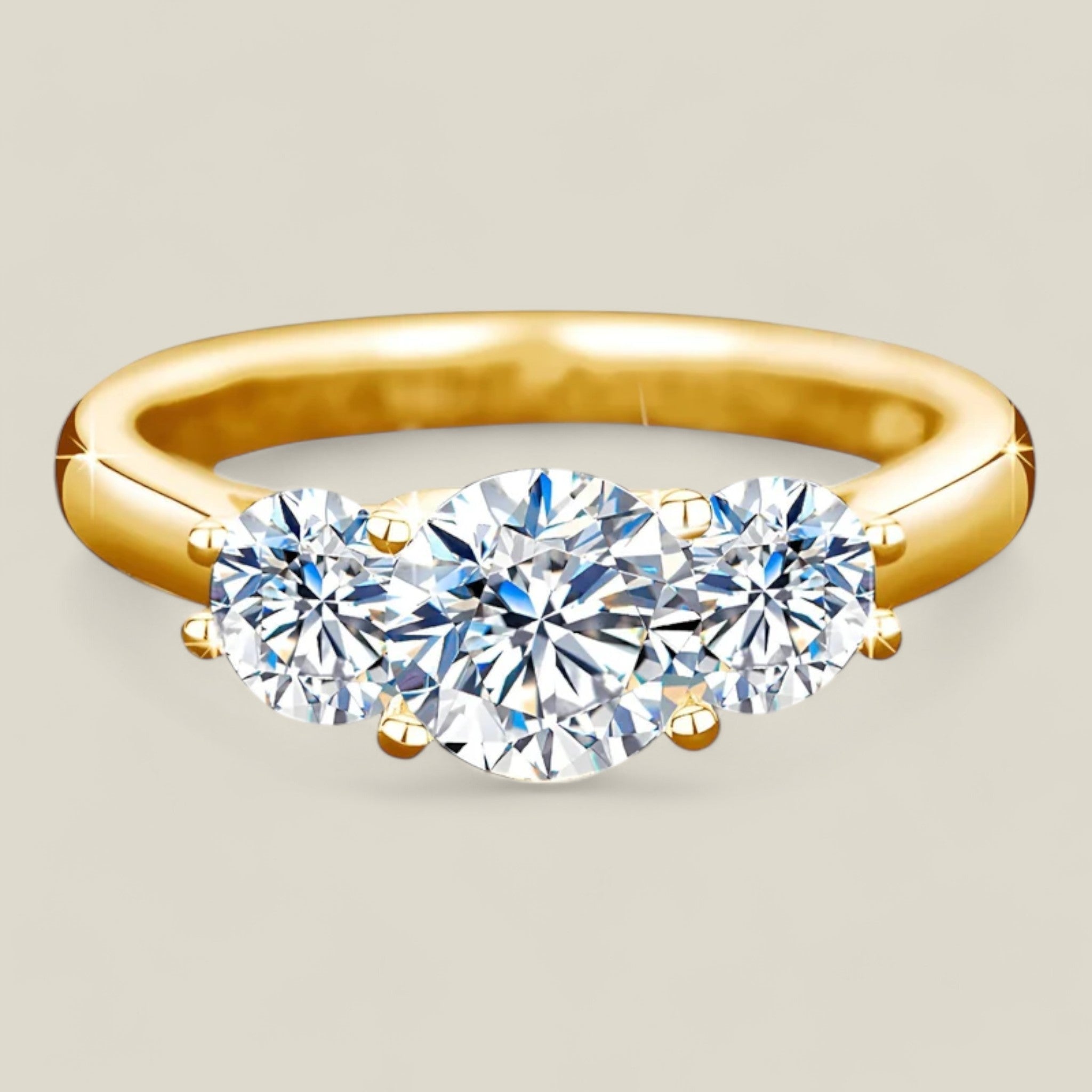 Aurora | Moissanite-Ring in Gelbgold - Ein Hauch von Luxus - - Aurora | Moissanite-Ring in Gelbgold - Ein Hauch von Luxus - Concept Fashionlab