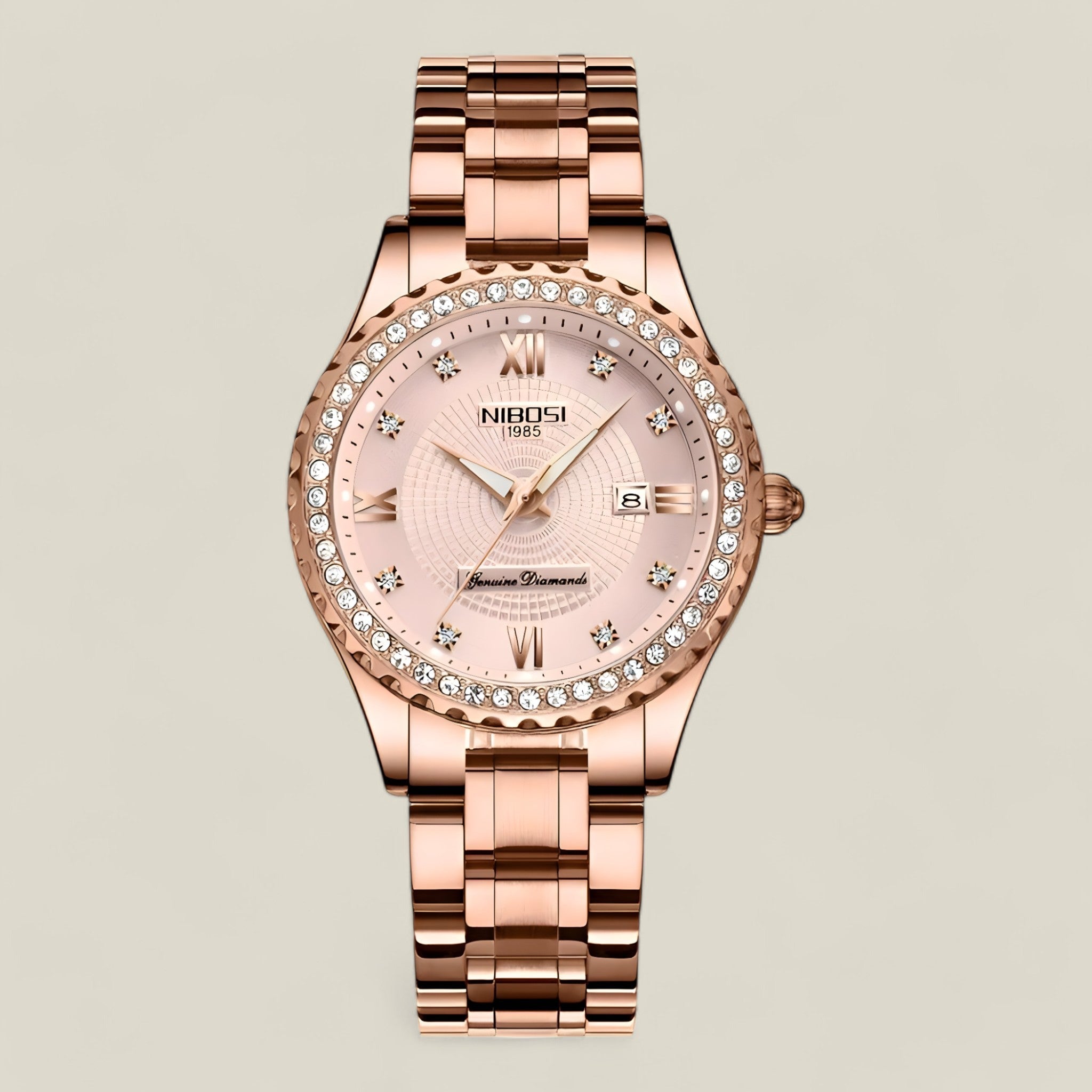 Agnes | Luxus-Armbanduhr für Frauen - Präzision und Stil - Roségold - - Concept Fashionlab