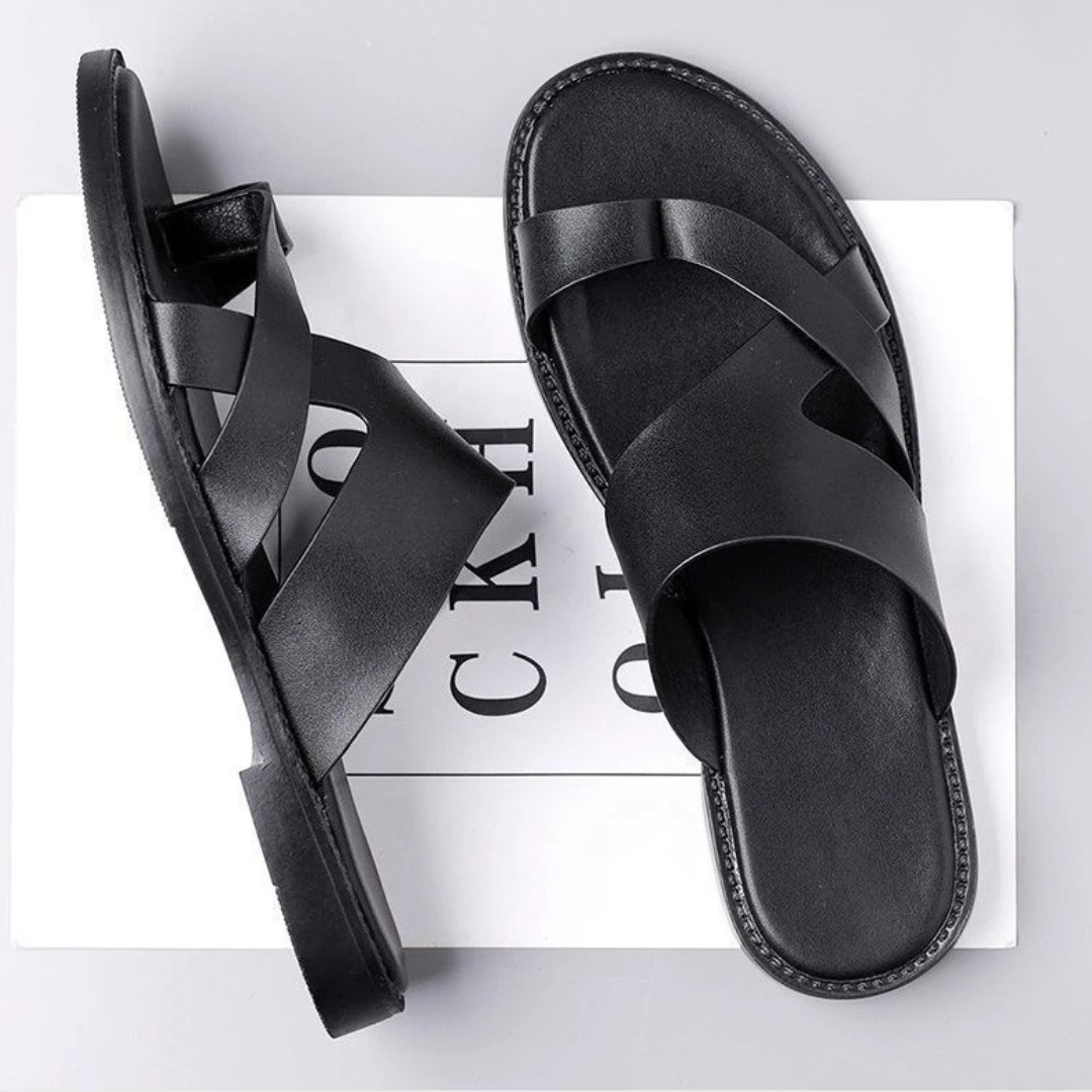 Herrenriemensandalen - Schwarz - sandal - Concept Fashionlab