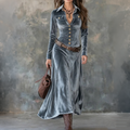 Trendiges fließendes Maxi-Kleid mit modernem Look Damen