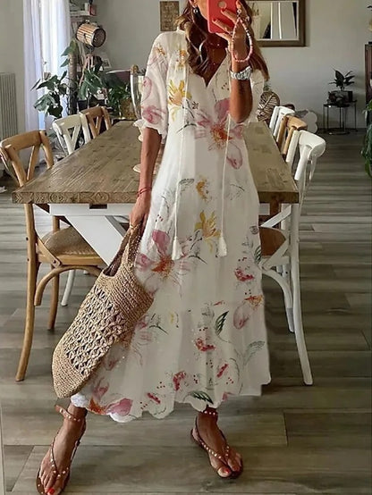 Beatrice - Boho-Kleid - Weiß 3 - - Cow Clothing