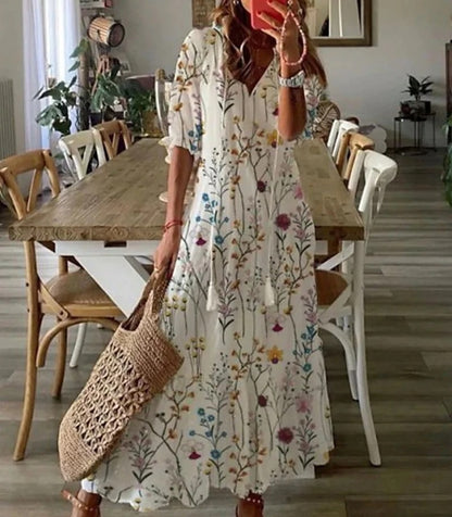 Beatrice - Boho-Kleid - Weiß 2 - - Cow Clothing